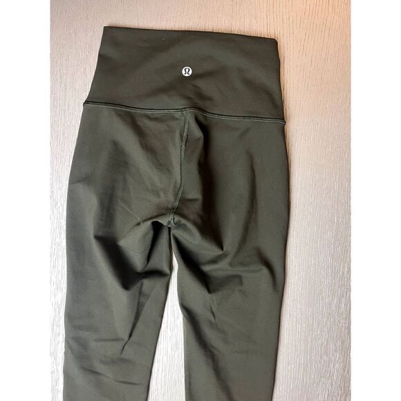 Lululemon Wunder Under Hi-Rise Tech Mesh 28" Dark Olive Size 2 New - Picture 7 of 7